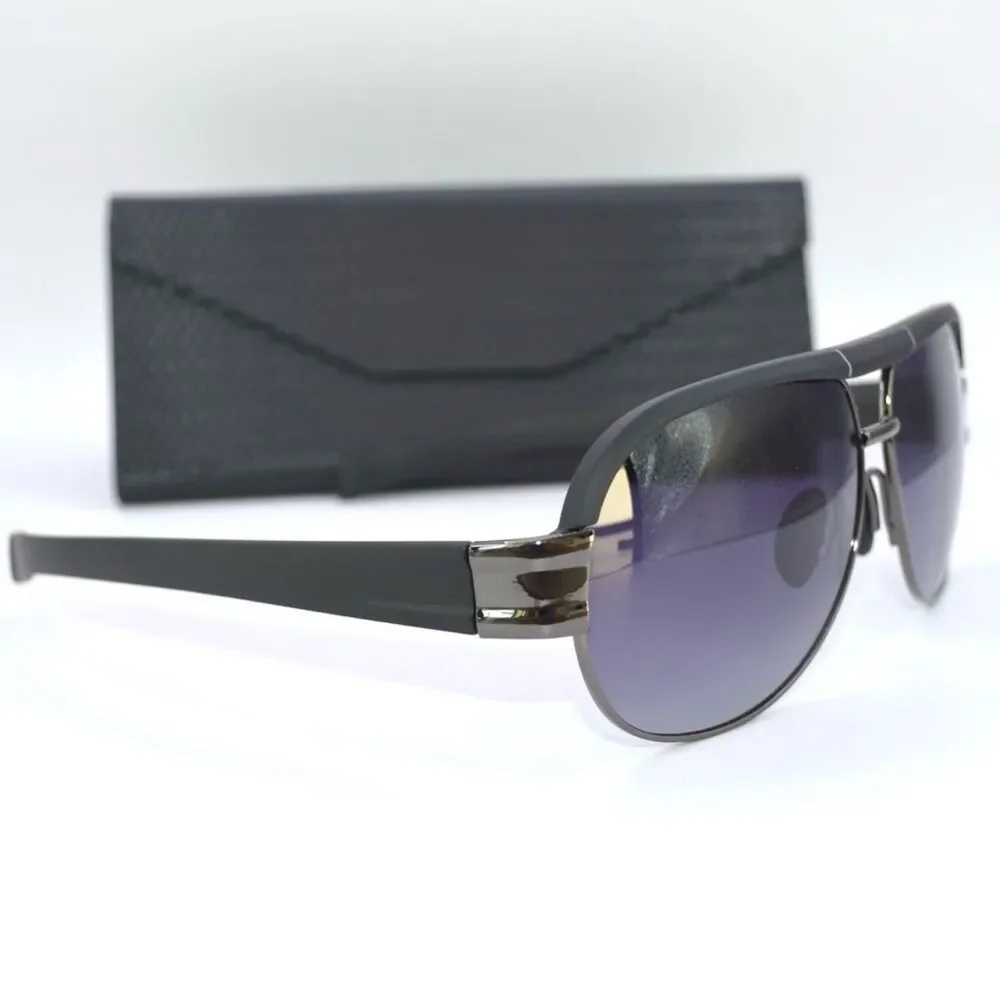 Porsche Design Men Sunglasses Matte Black Gunmetal | New | No Case  62-13-138